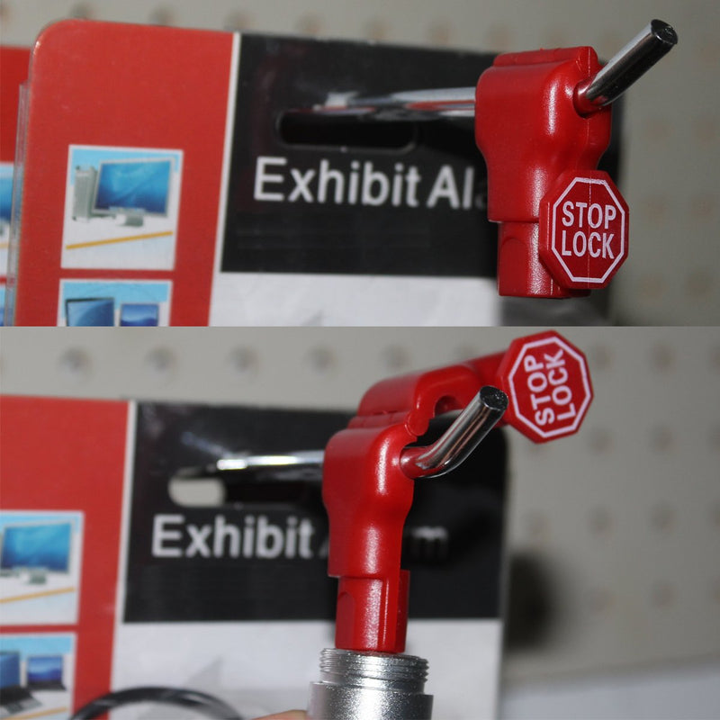 [Australia - AusPower] - Peg Hook Stop Lock for Prevent The Sweep Theft of Displayed Products on A Wire Peg, Plastic Red 6mm Security Lock, Retail Shop Anti-Theft Display Slatwall and Pegboard Hook Lock (Red Stop Locks) 