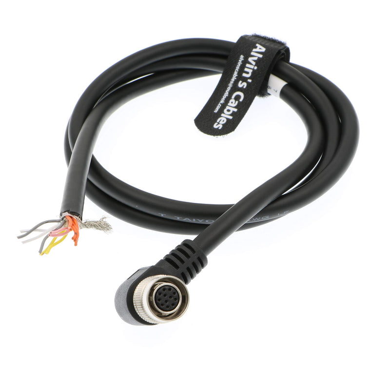 [Australia - AusPower] - Alvin's Cables 12 Pin Hirose Female Right Angle to Open End Shield Cable for Sony Basler Cameras 3M Right Angle 12 Pin 