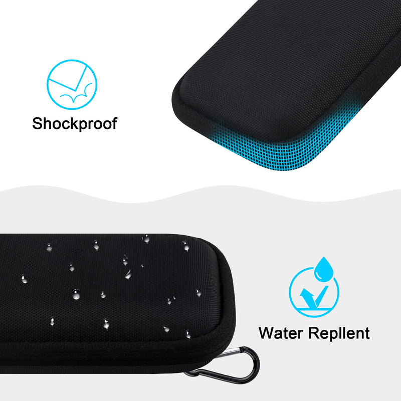 [Australia - AusPower] - Lacdo Hard Carrying Case for SanDisk Extreme Pro / SanDisk Extreme Portable External SSD 500GB 1TB 2TB 4TB USB-C Solid State Drive EVA Shockproof Water Repellent Protective Storage Travel Bag, Black 