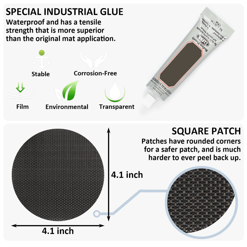[Australia - AusPower] - ifeolo Trampoline Patch Repair Kit 4 inch Circle On Patches | Repair Trampoline Mat Tear or Hole in a Trampoline Mat 2 Piece 
