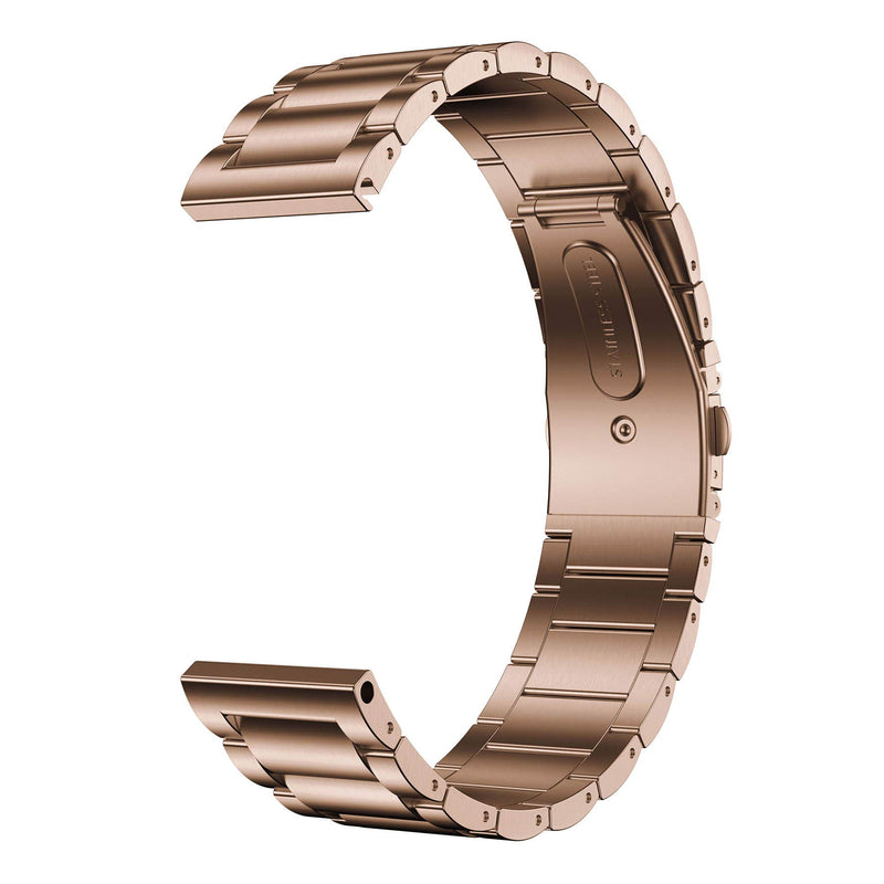 [Australia - AusPower] - LDFAS Compatible for Samsung Galaxy Watch 3 41MM/42MM Bands, 20mm Solid Stainless Steel Metal Watch Strap Compatible for Samsung Galaxy Watch Active 2 40mm/44mm Smartwatch, Mystic Bronze 
