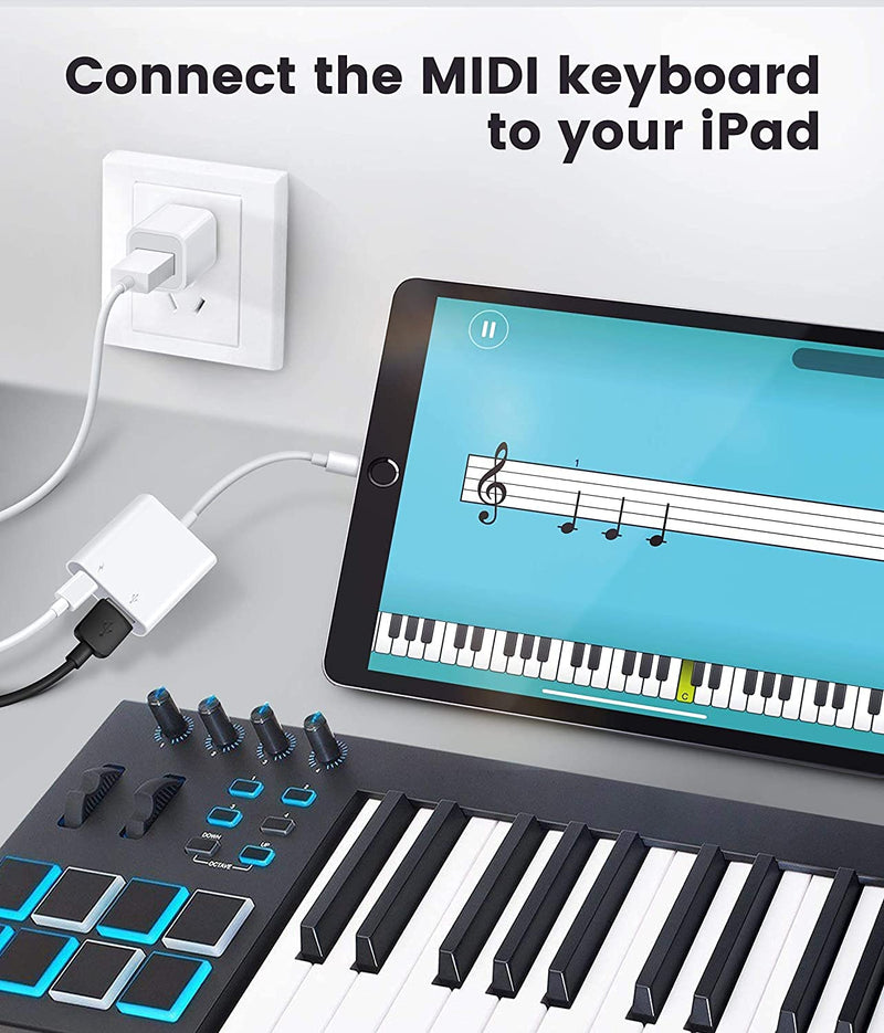 [Australia - AusPower] - [Apple MFi Certified] Lightning to USB OTG Adapter for iPhone, USB Camera Adapter with Fast Charging Port Compatible with iPhone/iPad/Card Reader/USB Flash Drive/Keyboard/Mouse, Portable USB Adapter 