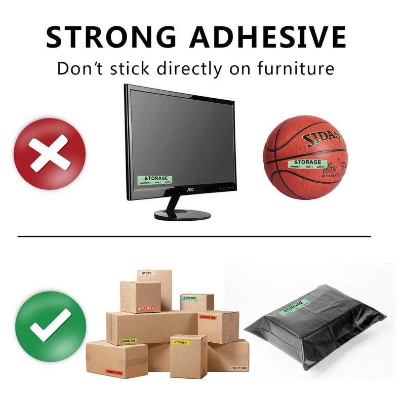 [Australia - AusPower] - Printholic 960 Count Home Moving Labels,16 Rolls Different Color Coding Moving Labels for Boxes Stickers + Fragile Moving Stickers + 1 Blank Label roll is for Customized use-Moving-Labels 16 Rolls 