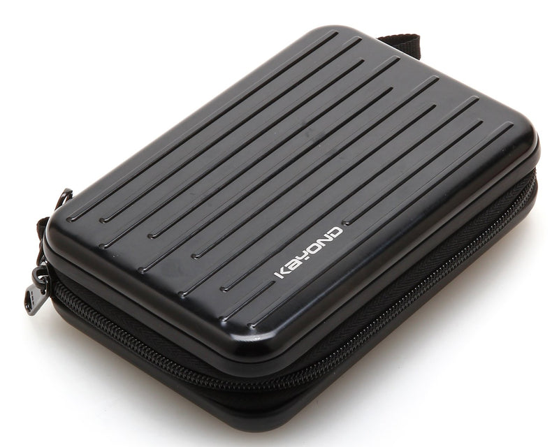 [Australia - AusPower] - KAYOND Anti-Shock Silver Aluminium Carry Travel Protective Storage Case Bag for 2.5" Inch Portable External Hard Drive HDD USB 2.0/3.0 (Black) Black 