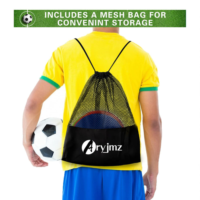 [Australia - AusPower] - Aryjmz Spot Markers 9 Inch Non Slip Rubber Floor Markers for Kids Soccer Football Basketball Speed Agility Training, Classroom Activities 9Inch 6 Pcs 