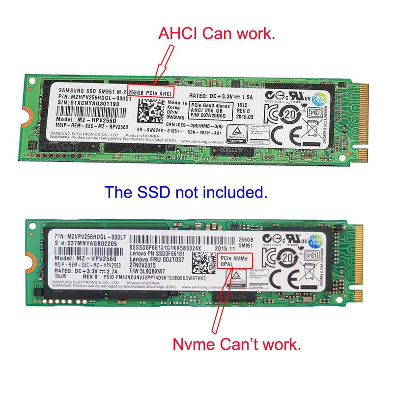 [Australia - AusPower] - Cablecc 12+16pin 2014 2015 to M.2 NGFF M-Key SSD Convert Card for A1493 A1502 A1465 A1466 