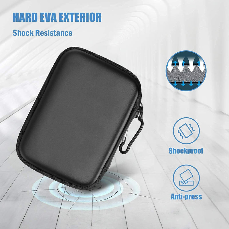 [Australia - AusPower] - ProCase Portable Hard Drive Case Bundle with ProCase Carrying Case for Samsung T5 T3 SSD, Compact Hard Shockproof Carry Case 