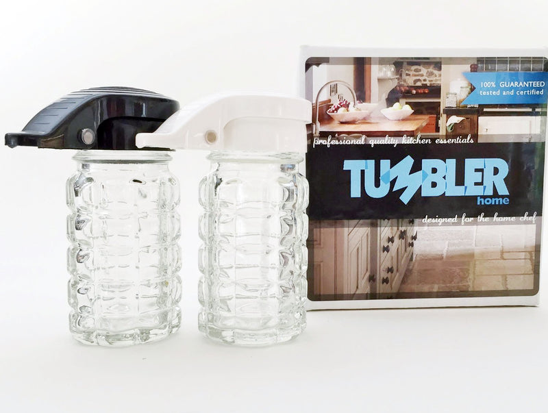 [Australia - AusPower] - Moisture Proof Humidity Free Shake it Free Shaker Glass Salt and Pepper Shakers by Tumbler Home 1.5 oz 