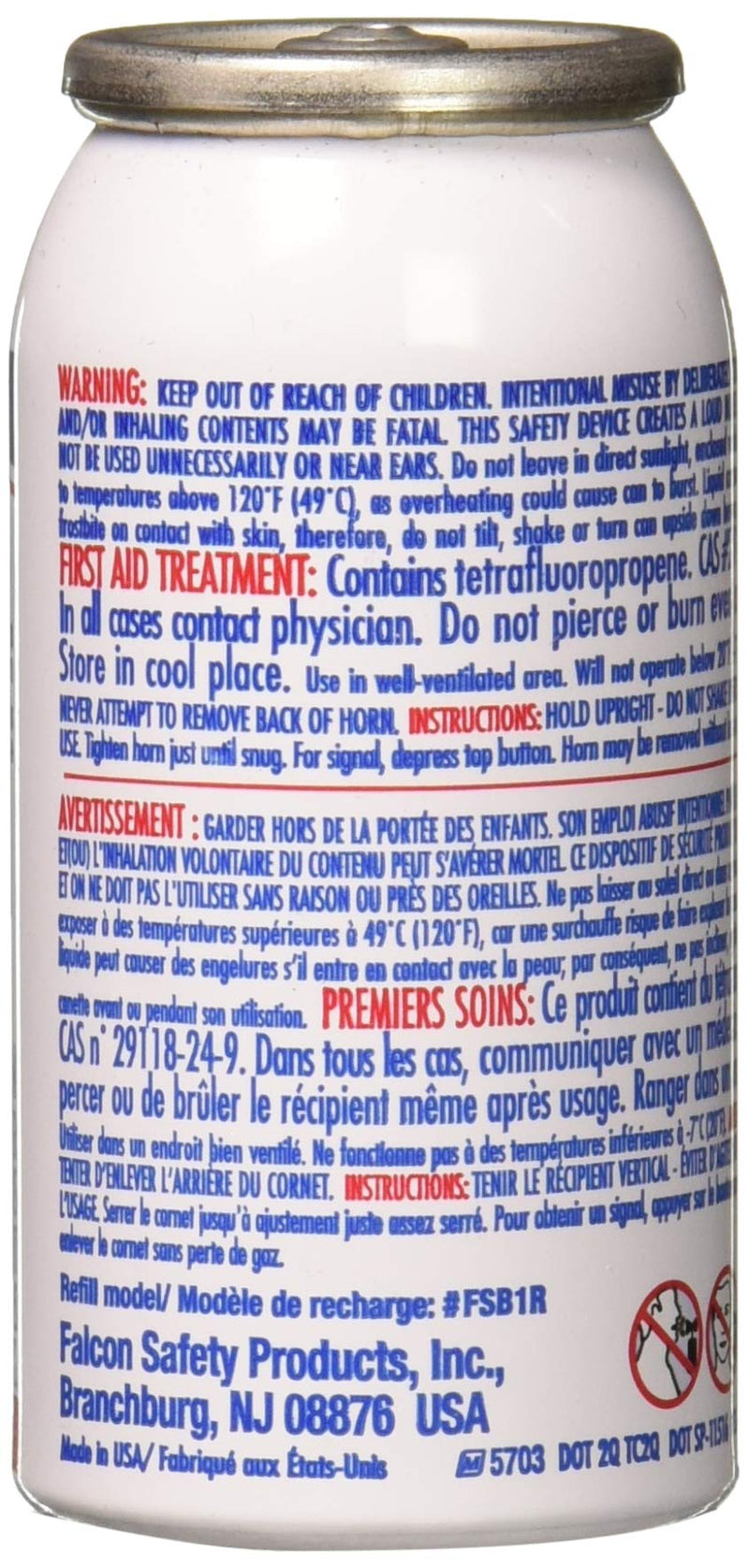 [Australia - AusPower] - Falcon Safety Products FSBIR2 Sonic Blast 1 oz. Refill - Pack of 2 