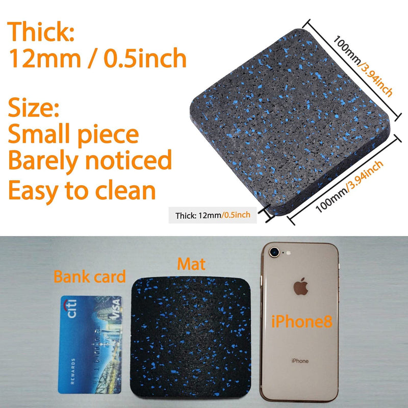 [Australia - AusPower] - BestXD Treadmill Mat, Exercise Equipment Mat with High Density Rubber (3.94 X 3.94 X 0.5 inch) 
