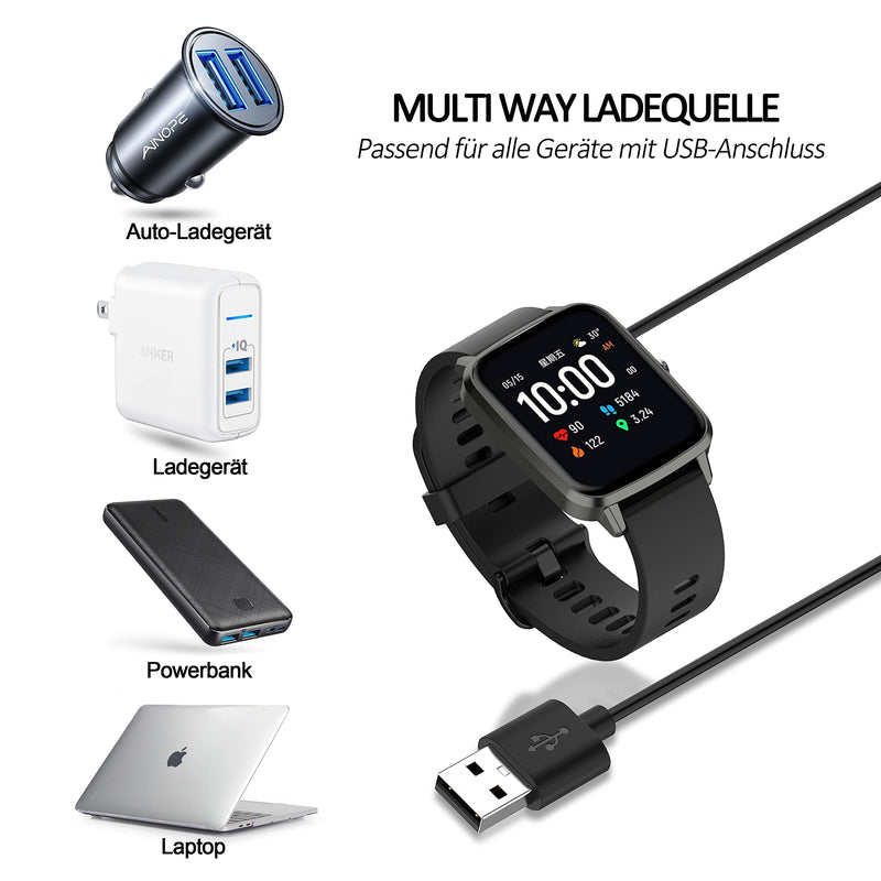 [Australia - AusPower] - Bicmice Usb Charger Cable Compatible with Yamay Sw021 Willful Sw023 Sw025 Letsfit Id205l Letscom Id205g Id205s Id206 Id205u Id216 Smartwatch Umidigi Uwatch 3s 3 2 2s Urun Magnetic Charging Power Cable 