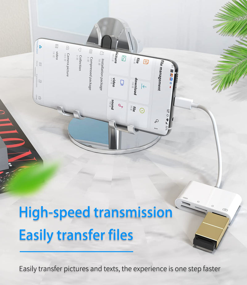 [Australia - AusPower] - Micro Sd Card Reader Memory TF Accessories Phone Lightning to USB Adapter OTG Connector iPhone 13 12 11 X XS Ipad Male Converter Apple Splitter and Charger Charge Female Port Camera Keyboard Mouse 