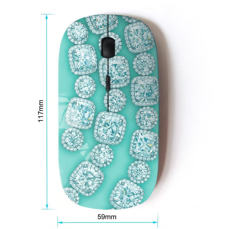 [Australia - AusPower] - KOOLmouse [ Optical 2.4G Wireless Mouse ] [ Diamonds Gemstones Gems Green Bling ] 