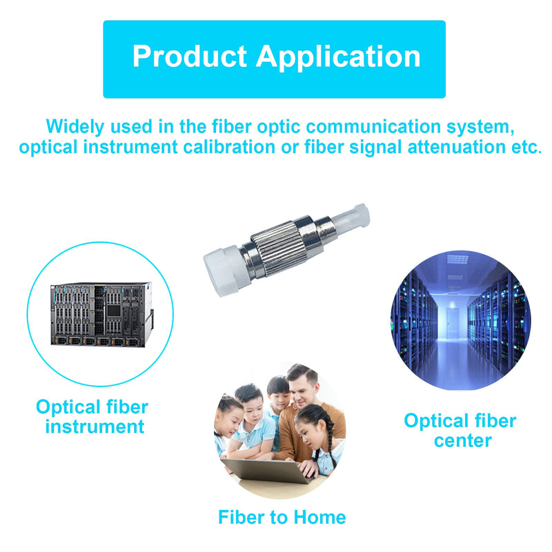 [Australia - AusPower] - 5 Pcs Fiber Optic attenuator, Fiber Signal Attenuation Converter Inserts Connector (FC-UPC, 20dB) FC-UPC 