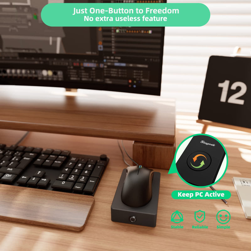 [Australia - AusPower] - Stageek Mouse Jiggler, Mechanical 100% Undetectable by IT,Mouse Mover with On/Off Switch, Simulates Mouse Movement and Prevents Computer from Going into Sleep, No Software Needed, Plug &Play 