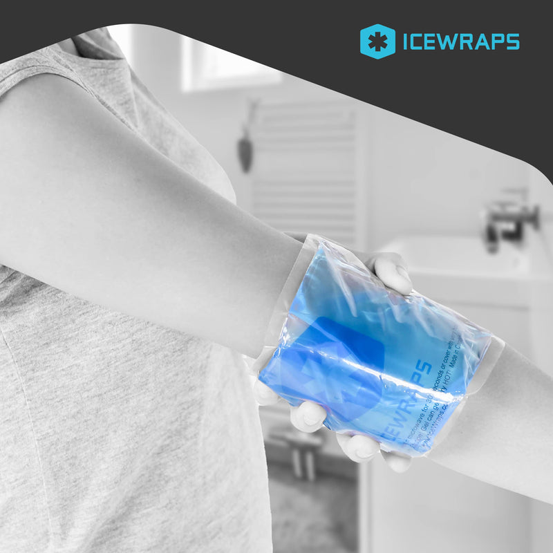 [Australia - AusPower] - ICEWRAPS 5”x7” Gel Ice Packs For Injuries - Reusable | Hot Cold Pack for Injuries, Pain Relief, and Migraines | Soft Ice Pack For Neck, Shoulder, and Knee | Flexible Gel Compress Ice Packs | Pack of 4 