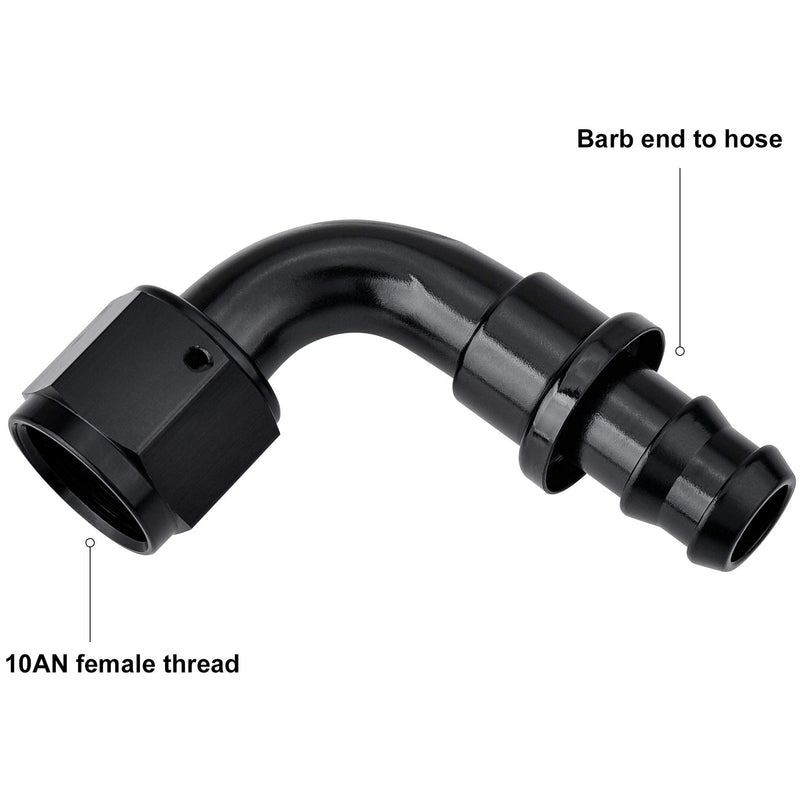 [Australia - AusPower] - EVIL ENERGY 10AN 90 Degree Push Lock Hose Fitting End Black 