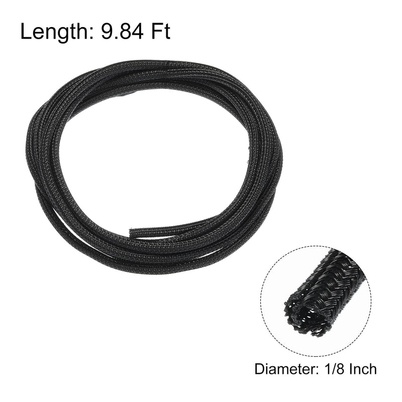[Australia - AusPower] - MECCANIXITY Cord Sleeve Cable Organizer 9.84 Ft - 1/8 Inch Wire Cover Protector for USB Cable TV Video Under Desk Wire Management 1/8 Inch x 10 Ft 