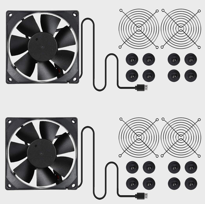 [Australia - AusPower] - upHere U803 USB Fan 80mm Silent USB Fan Compatible with Computer / PS4 / TV Box/AV Cabinet 