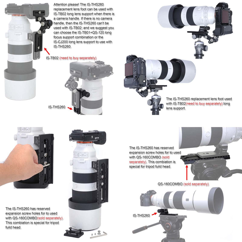 [Australia - AusPower] - Lens Collar Stand Replacement Foot Tripod Mount Ring Base Compatible with Sony FE 200-600mm f/5.6-6.3 G OSS Lens SEL200600G, Lens Support Holder with Arca-Swiss Fit Quick Release Plate Dovetail Groove 