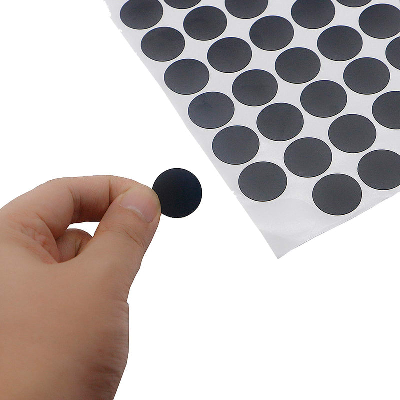 [Australia - AusPower] - ZXUEZHENG Self-Adhesive Screw Hole Stickers,2-Table 140 in 1 Self-Adhesive Screw Covers Caps Dustproof Sticker 12mm Black 