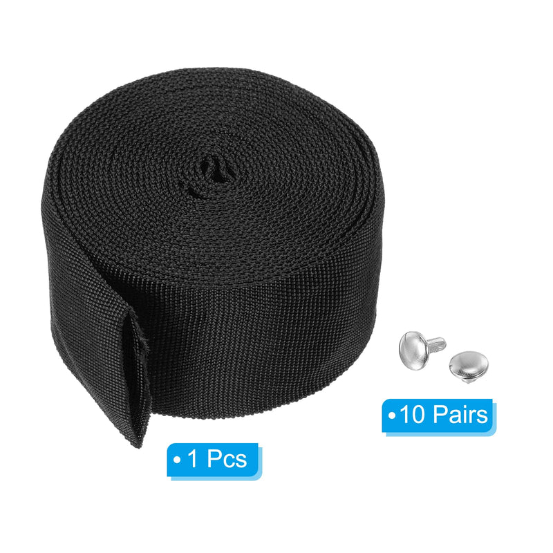 [Australia - AusPower] - PATIKIL 2.4" 16FT Protective Hose Sleeve with Snap Fastener, Polyester Fiber Cable Cover Sheath Protection for Welding Tig Torch Hydraulic Hose, Black 2.4 inch x 16ft 