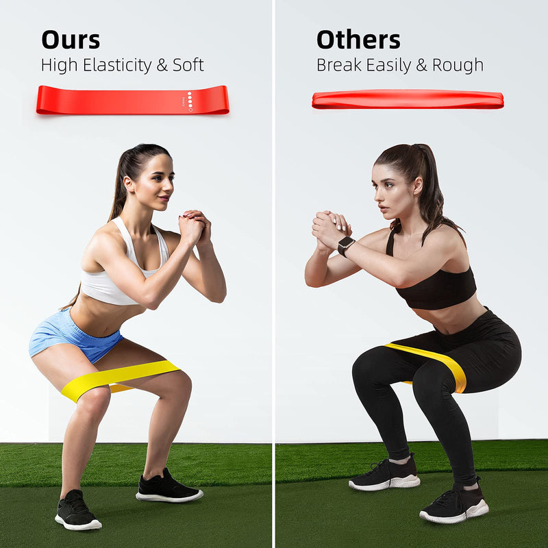 [Australia - AusPower] - Resistance Bands, Exercise Workout Bands for Women and Men, 5 Set of Stretch Bands for Booty Legs 