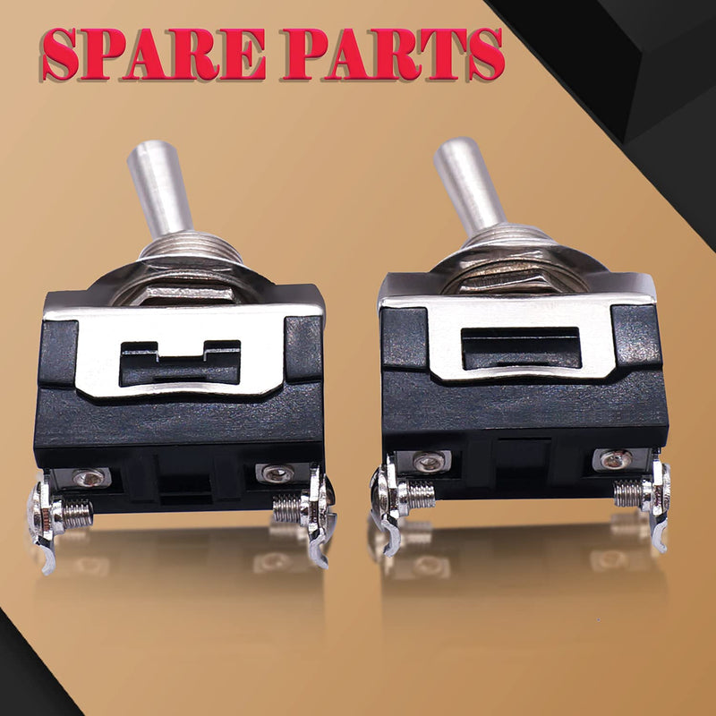 [Australia - AusPower] - Twidec/3Pcs Heavy Duty Rocker Toggle Switch 16A 250V AC SPST 2 Position 2 Pin ON/Off Switch with Metal Bat Waterproof Boot Cap Cover Ten-1021-B101 3-Latching 2 Pin ON-OFF 