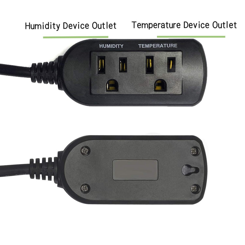[Australia - AusPower] - DIGITEN DHTC-1011 Temperature and Humidity Controller Outlet Plug in Thermostat Humidistat Reptile Humidity Controller Greenhouse Thermostat Heating Cooling Humidifier Dehumidifier 