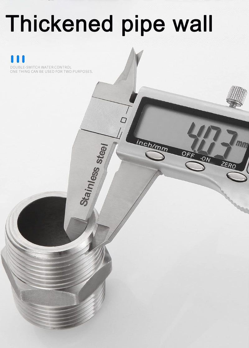 [Australia - AusPower] - 4PCS Hex Nipple 3/4" Male x 3/4" Male Pipe Fittings, 304 Stainless Steel 3/4 inch NPT Male Threaded Pipe Adapter Fittings Equal Nipples Connectors, Male Straight Connector Pipe Fitting 0.75 Inch 