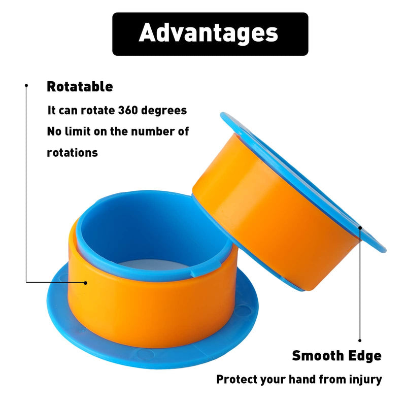 [Australia - AusPower] - OVOV 3 Pairs Hand Dispenser for Stretch Film,Shrink Wrapping Dispenser Fit for Dia 3” Plastic Hand Saver for Warping All Furniture for Moving (Blue) 6pcs Blue 