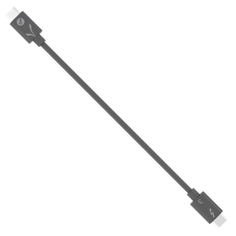 [Australia - AusPower] - Sabrent Thunderbolt™ 3 (Certified) USB Type-C Cable | up to 40 Gbps | Supports 100W (5A, 20V) Charging | E-Mark Chip | (7.8"/ 20 cm) in Gray (CB-T320-GRY) 