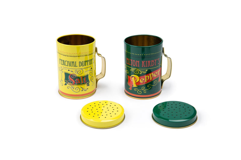 [Australia - AusPower] - Fox Run Salt and Pepper Shakers with Handle Set, 2.75 x 3.5 x 4 inches, Multicolored Nostalgic 