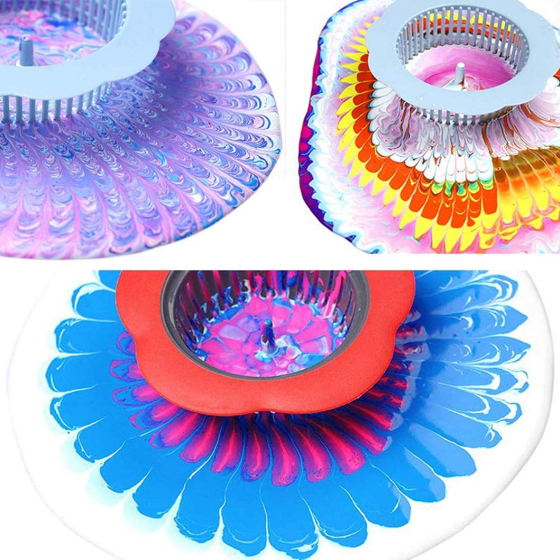 [Australia - AusPower] - BAEONY 9 Pack Acrylic Paint Pouring Strainers, Plastic Silicone Strainer for Pouring Acrylic Paint and Creating Unique Patterns and DIY Painting Tools 