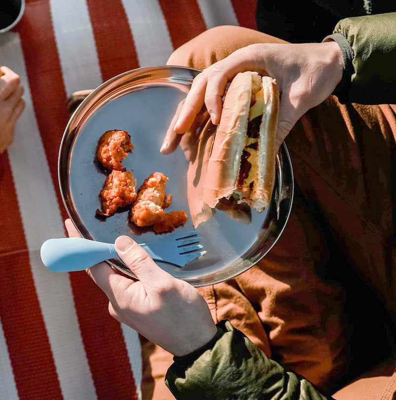 [Australia - AusPower] - Stansport Stainless Steel Camping Plate, 9.25-Inch, One Size (263) 