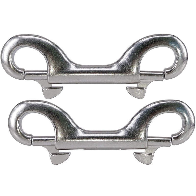 [Australia - AusPower] - Yeebline Double Ended Bolt Snap Hook, 2-Pack 3-1/2 in 316 Stainless Steel Marine Grade Double End Trigger Snaps Metal Clips for Diving, Dog Leash, Key Chain, Horse Tack, Pet Feed Buckets 