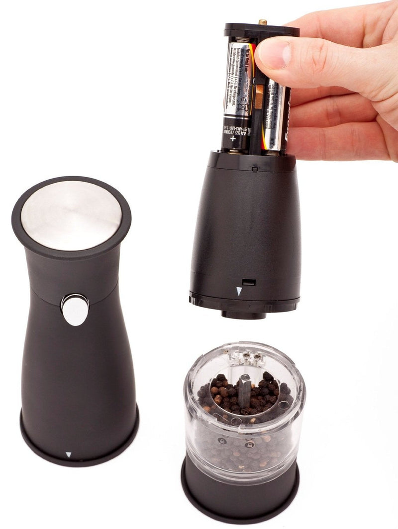 [Australia - AusPower] - Ozeri Artesio Soft Touch Electric Pepper Mill and Grinder, BPA-Free, Black 