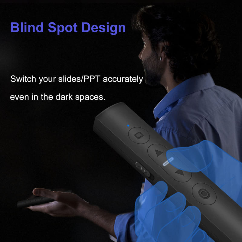 [Australia - AusPower] - Presentation Clicker for PowerPoint Presentations, RF 2.4GHz Wireless Presenter Remote PowerPoint Clicker with Laser Pointer for Pets, Mac/Windows/Slide Advancer/Classroom/Office/PPT/Computer Clickers 