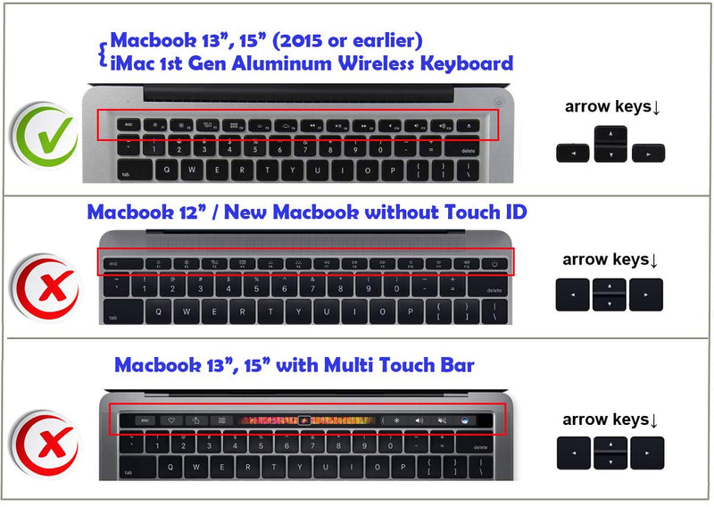 [Australia - AusPower] - XSKN Mac OS X Shortcut Silicone US and EU Common Version Keyboard Skin Cover for 2015 and Before 2015 Released MacBook Air Pro 13 15 17 Inch A1278 A1286 A1297 A1342 A1369 A1398 A1425 A1466 A1502 A1314 