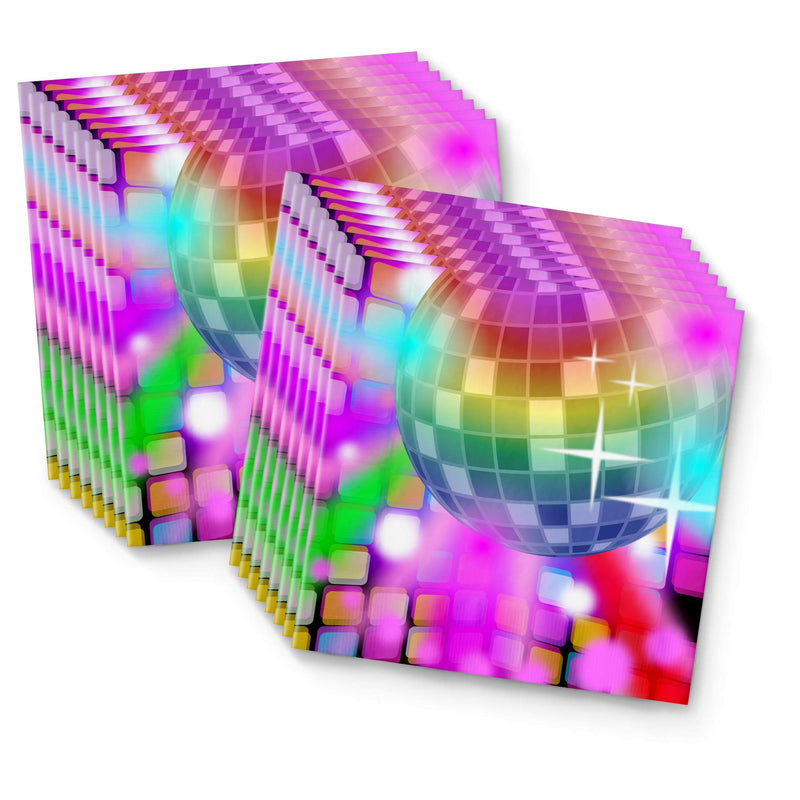 [Australia - AusPower] - Disco Birthday Party Supplies Set Plates Napkins Cups Tableware Kit for 16 