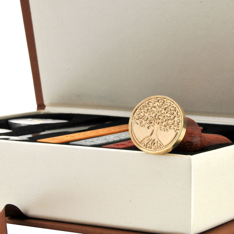 [Australia - AusPower] - Tree of Life Wax Seal Stamp Set, Yoption Classic Vintage Seal Wax Stamp Set, Retro Seal Stamps Maker Gift Box Set (Tree of Life) Tree Of Life 