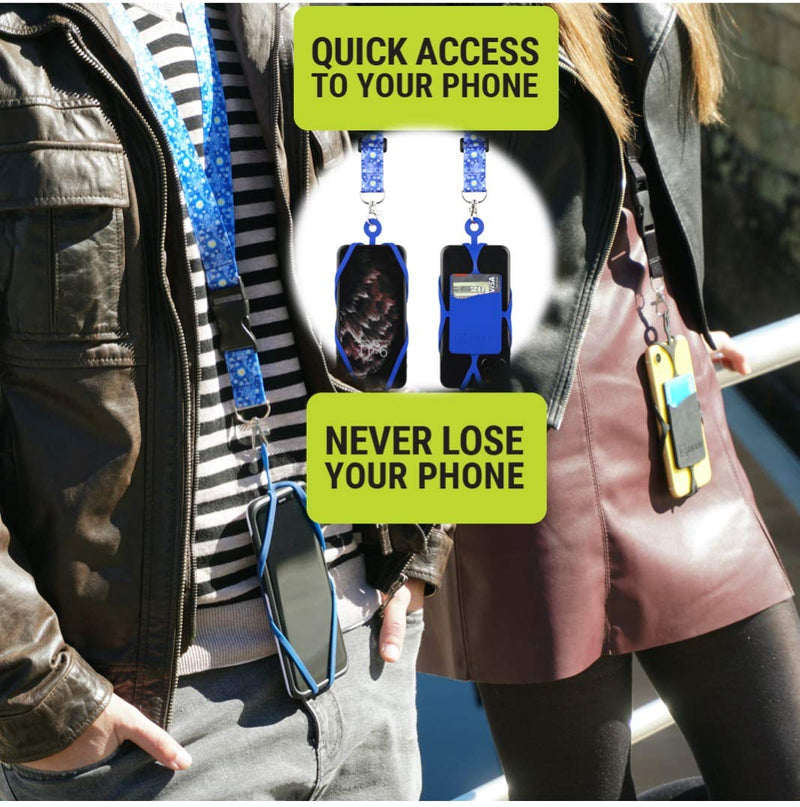 [Australia - AusPower] - Gear Beast Cell Phone Lanyard - Universal Mobile Phone Lanyard with Case Holder, Card Pocket, Soft Neck Strap, and Adjustable Clip - Compatible with iPhone, Galaxy & Most Smartphones - I love Dogs 