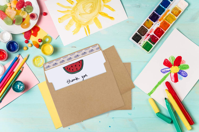 [Australia - AusPower] - ValBox 5x7 Envelopes for Invitation 100 Qty A7 Envelopes Self Seal Brown, Kraft Paper Envelope for 5x7 Cards, Weddings, Baby Shower, Stationery, Office, 5.25 x 7.25 Inches A7 (5.25x7.25 Inches) 
