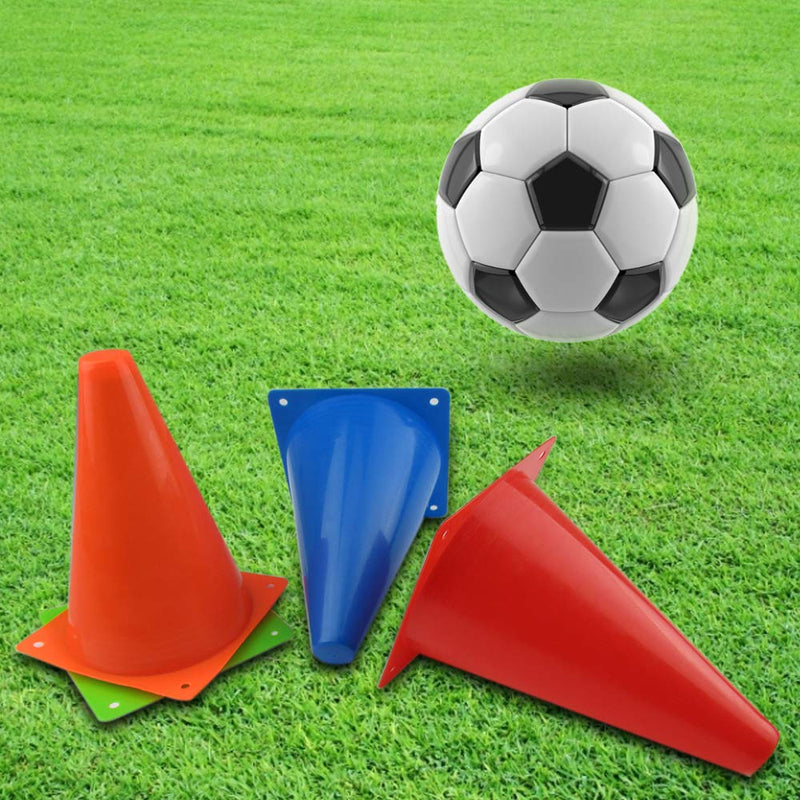 [Australia - AusPower] - Mirepty 7 Inch Plastic Traffic Cones Sport Training Agility Marker Cone for Soccer, Skating, Football, Basketball, Indoor and Outdoor Games Orange, 12 Pack 