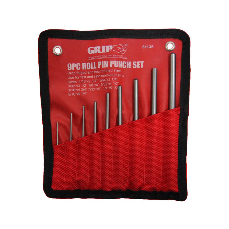 [Australia - AusPower] - Grip 9 pc Roll Pin Punch Set Gunsmithing, Automotive, Watch Repair, Jewelry, Crafts 