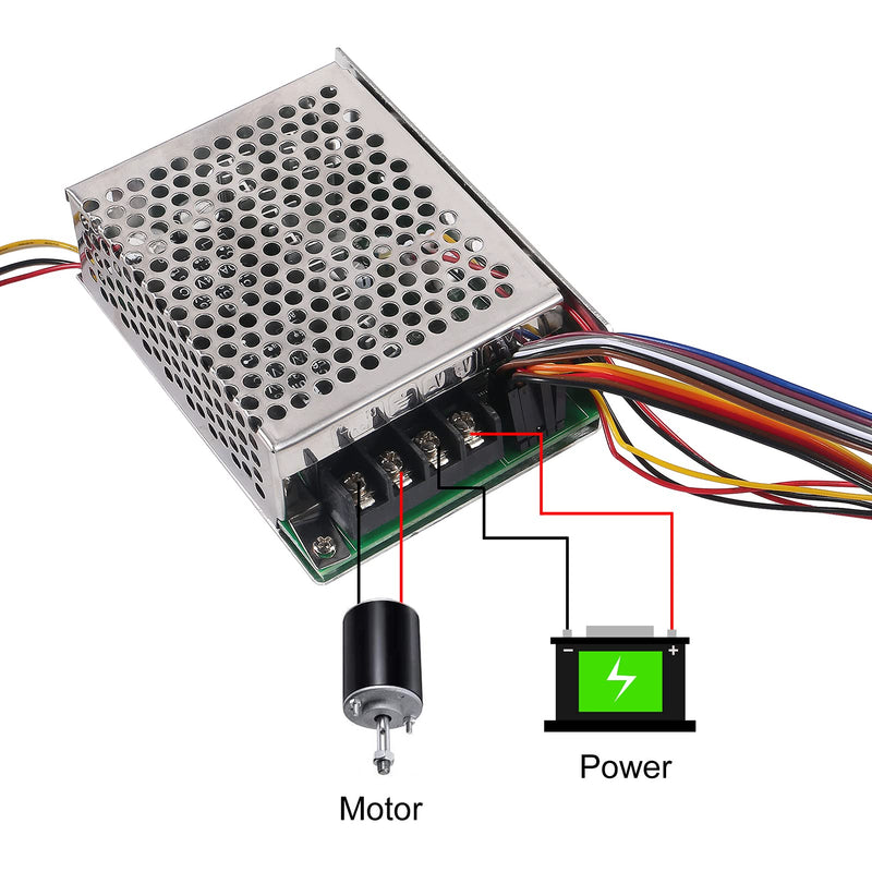 [Australia - AusPower] - UMLIFE 2PACK DC Motor Speed Controller 10V-55V 12V 24V 36V 40A Stepless DC Motor Speed Controller with Forward-Brake-Reverse Switch,Ajustable Potentiometer &Digital Display (2PACK) 