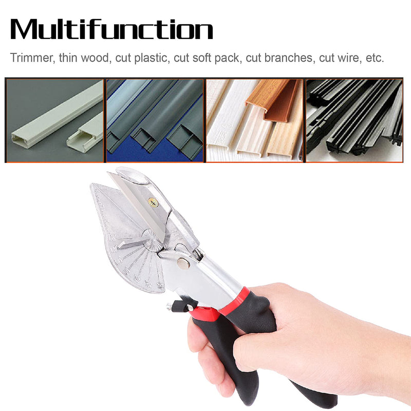 [Australia - AusPower] - Taigoehua Multi-angle Bevel Scissors Angle Shear 45-135 Degree Angle Mitre Siding Wire Duct Cutter with 11 Replacement Blades Style1 