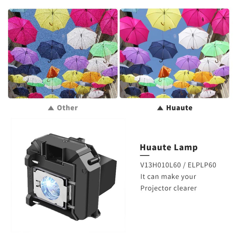 [Australia - AusPower] - Huaute V13h010l60 Replacement Projector Lamp for ELPLP60 for Epson PowerLite 420 425W 905 92 93 95 96W 1835 430 435W 915W 