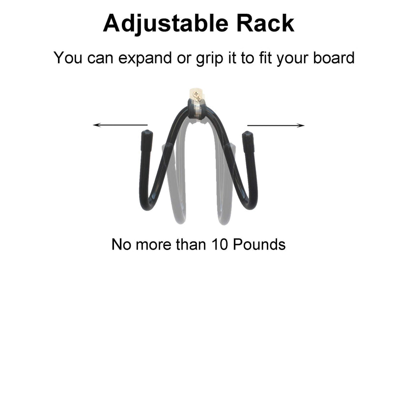[Australia - AusPower] - YYST Skateboard Wall Mount Skateboard Wall Hanger Storage Rack Flexible Hanger - Fit Cruiser Boards , Skateboards, Penny Boards , Longboards,etc- W Style - No Board -2/PK 