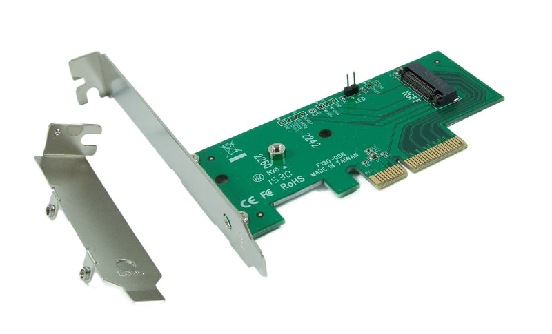 [Australia - AusPower] - Ableconn PEXM2-SSD M.2 NGFF PCIe SSD to PCI Express x4 Host Adapter Card - Support M.2 PCIe (NVMe or AHCI) Type 2280, 2260, 2242 PCIe M.2 (M-Key) 